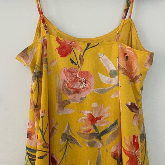 Lulu’s Yellow Floral Print High Low Asymmetrical Maxi Dress - Picture 6 of 12